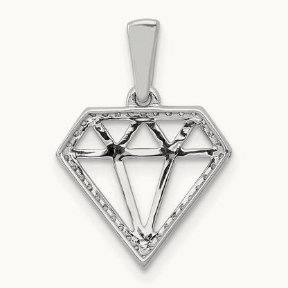 Diamond Gemstone-shape Pendant, 14K White Gold