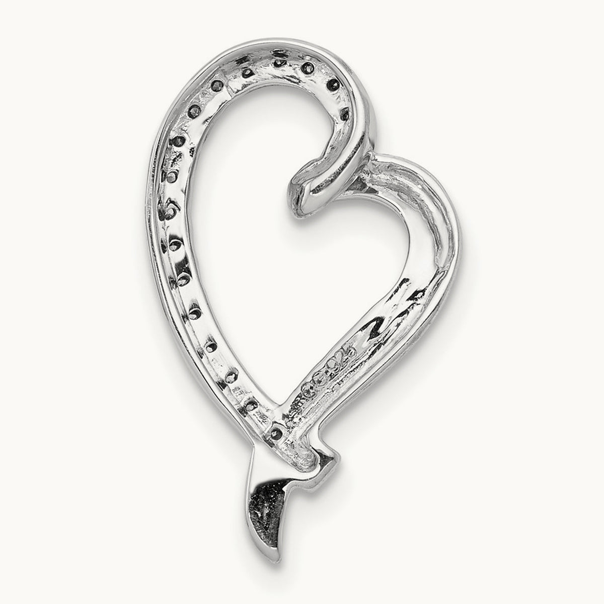 1/10ct. Diamond Heart Chain Slide — photo set