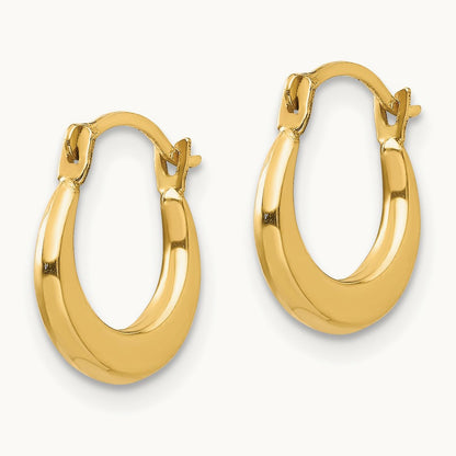 Small Hoop Earrings — 14K Yellow Gold