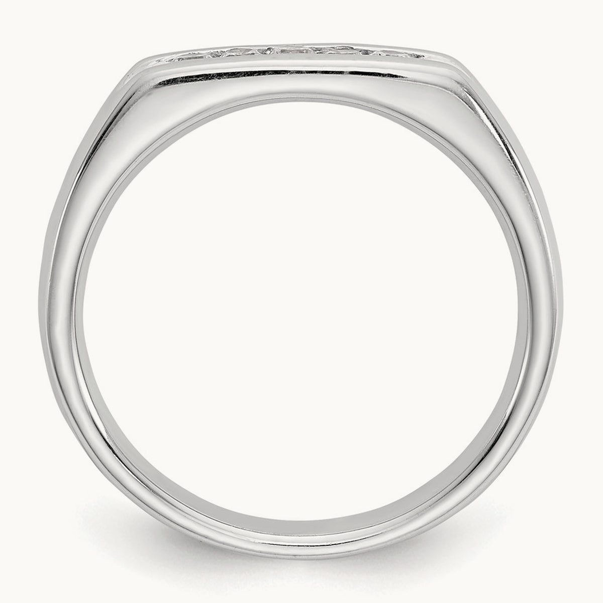 5-Stone Diamond Channel Band, 14K White Gold