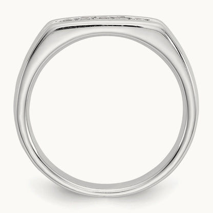 5-Stone Diamond Channel Band, 14K White Gold