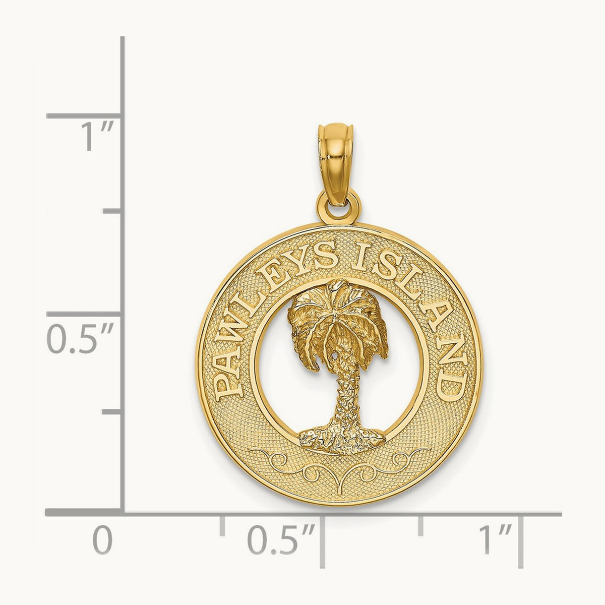PAWLEYS ISLAND Palm Tree Charm, 14K