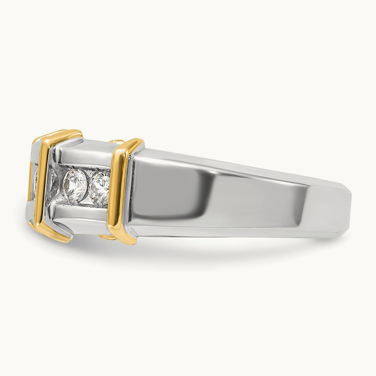 Men's Polished 7-Stone Diamond Ring — IBGoodman — 0.49 ct