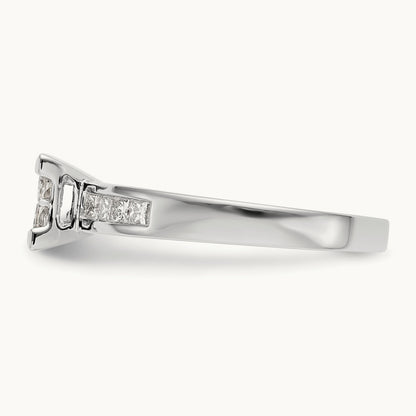 Complete Diamond Cluster Engagement Ring — photo set