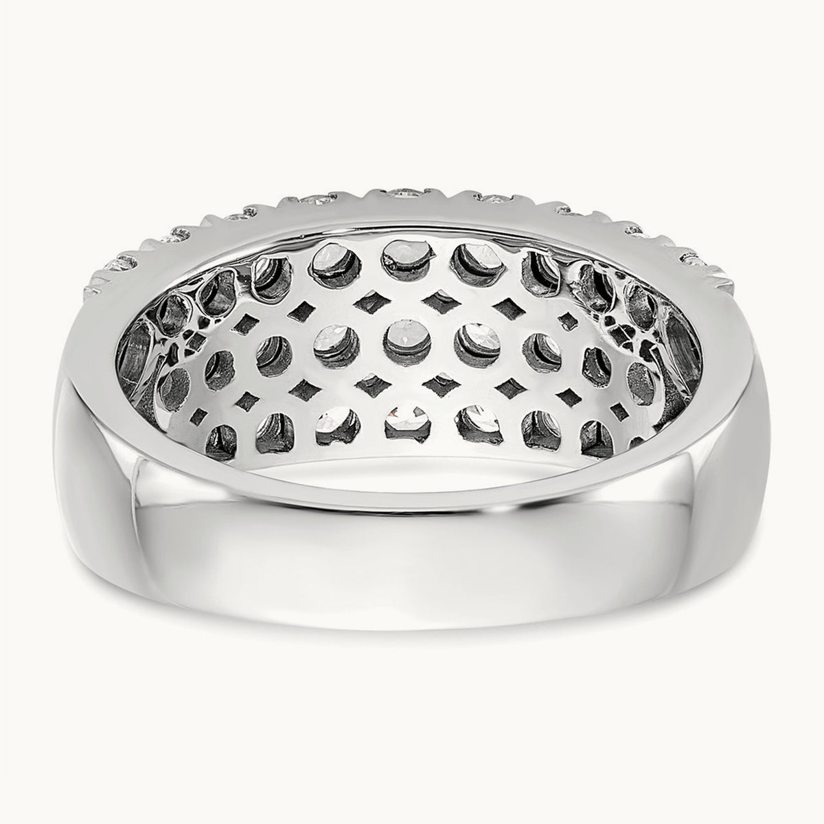 Complete Pave Diamond Wedding Band — photo set