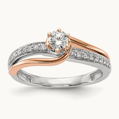 Bypass Engagement Ring, 0.50 ct tw Lab-Grown Diamond
