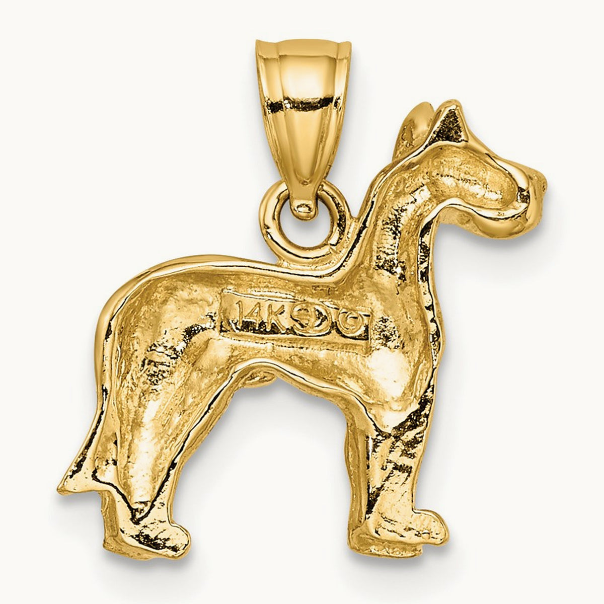 Great Dane Dog Charm, 14K