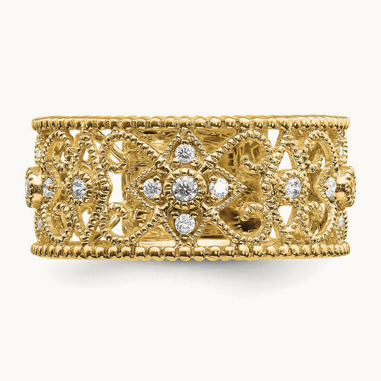 Fashion Band, 0.25 ct tw Lab-Grown Diamond — 14K Yellow Gold