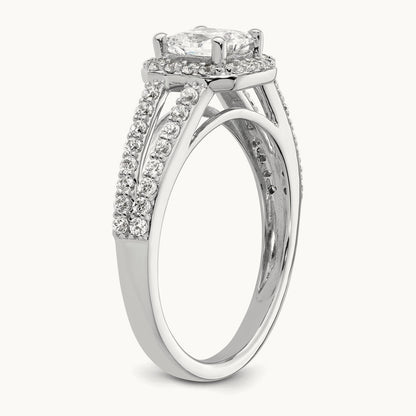 Princess Semi-Mount Halo Engagement Ring, 0.50 ct tw