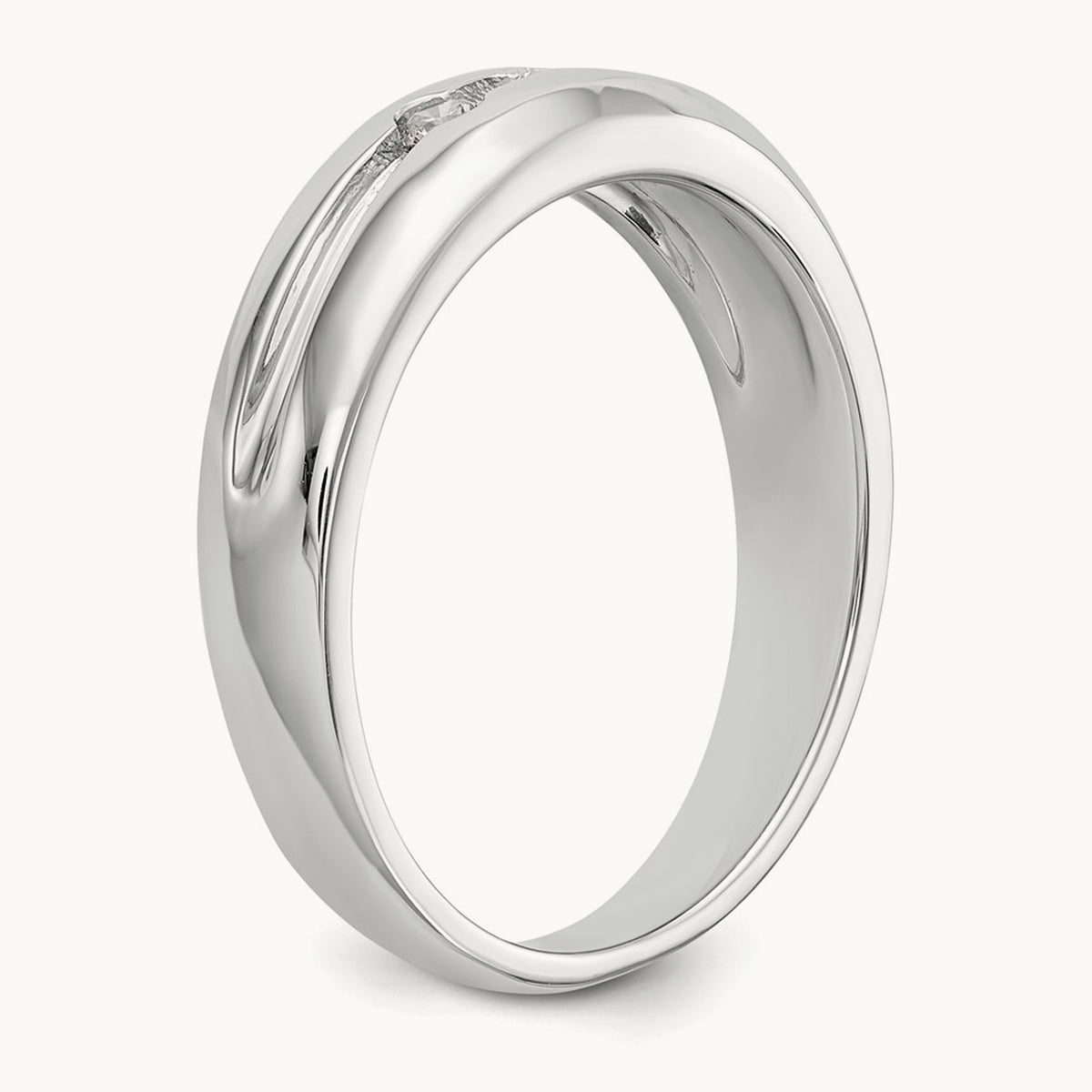 Diamond Men's Band, 14K White Gold