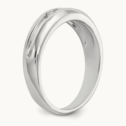 Diamond Men's Band, 14K White Gold