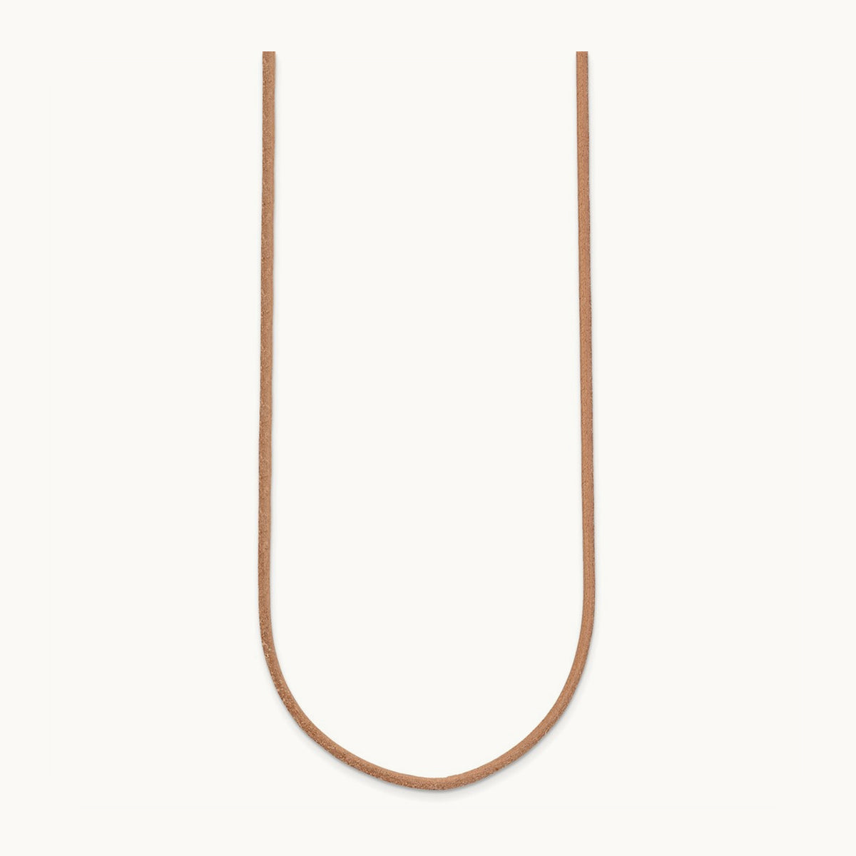 16in Natural Leather Cord Necklace, 2mm, 14K