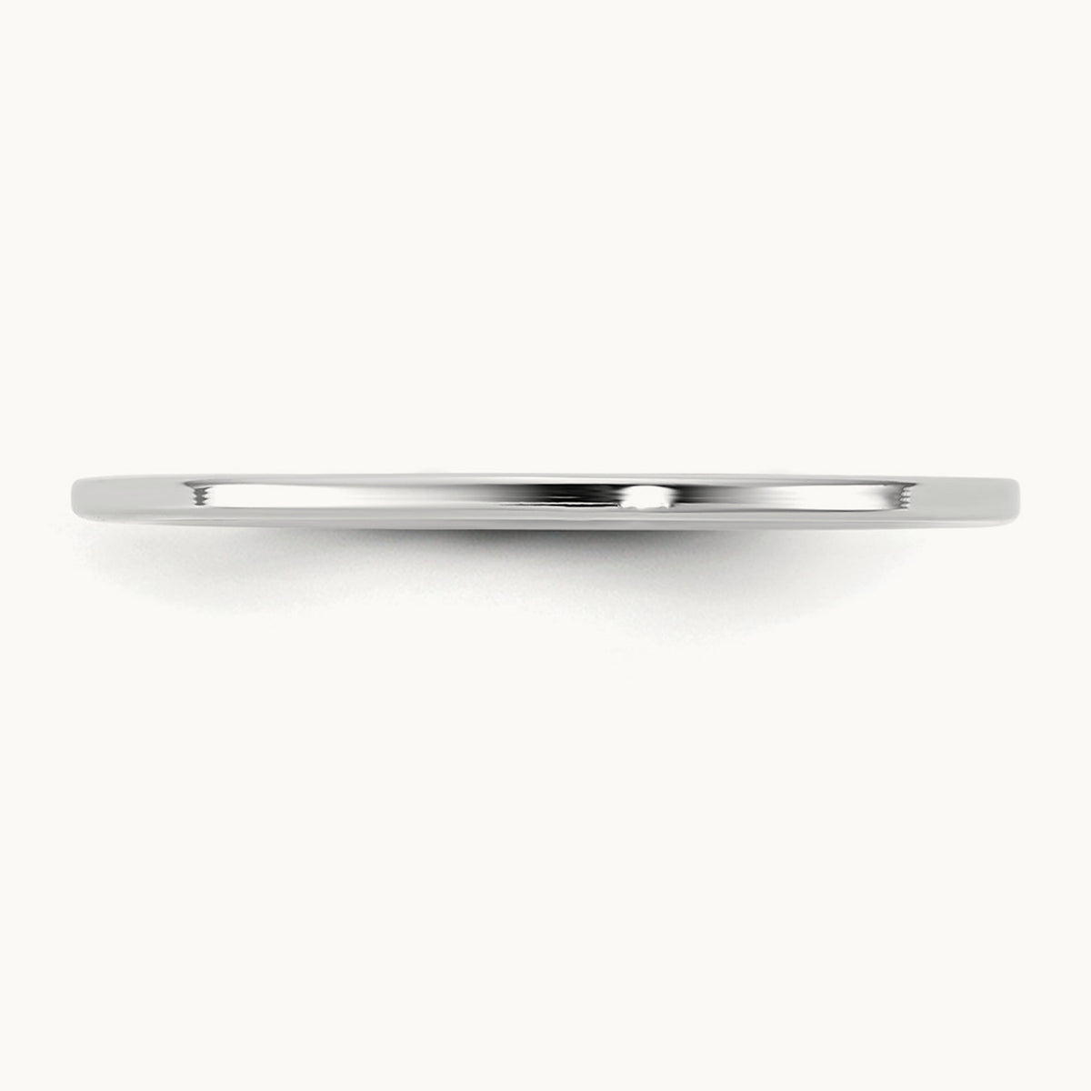 Standard Flat Comfort Fit Band, 1mm, 10K White Gold