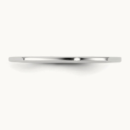 Standard Flat Comfort Fit Band, 1mm, 10K White Gold