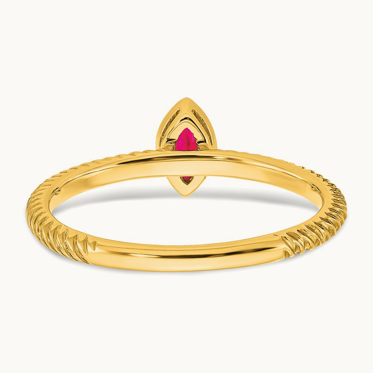 Marquise Bezel Ruby Ring, 14K