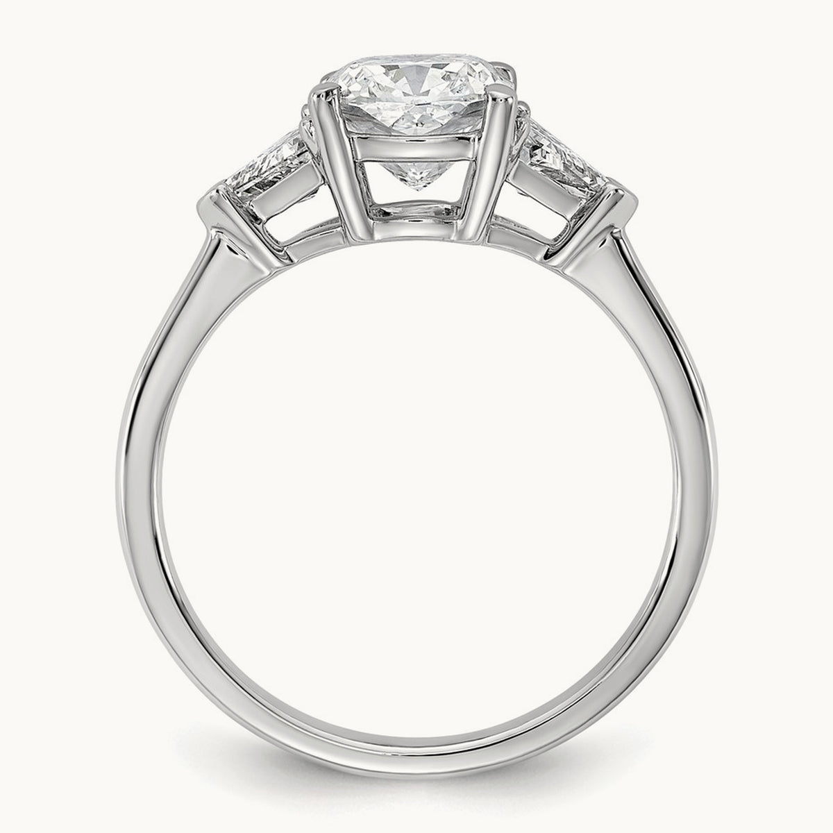 1/2ct Lab Grown Dia VS+ F+ Triangle 1 1/2ct Cushion Semi Eng Ring, 14K White Gold