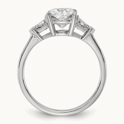 1/2ct Lab Grown Dia VS+ F+ Triangle 1 1/2ct Cushion Semi Eng Ring, 14K White Gold