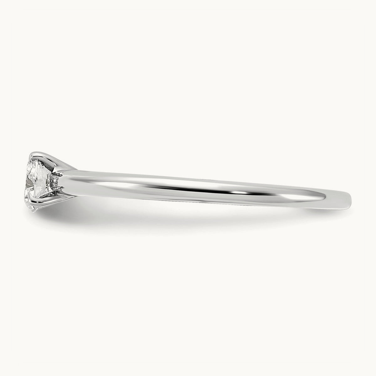 Round Solitaire Engagement Ring, 0.25-5.00 ct tw Lab-Grown Diamond — 1/3 ct, 14K White Gold