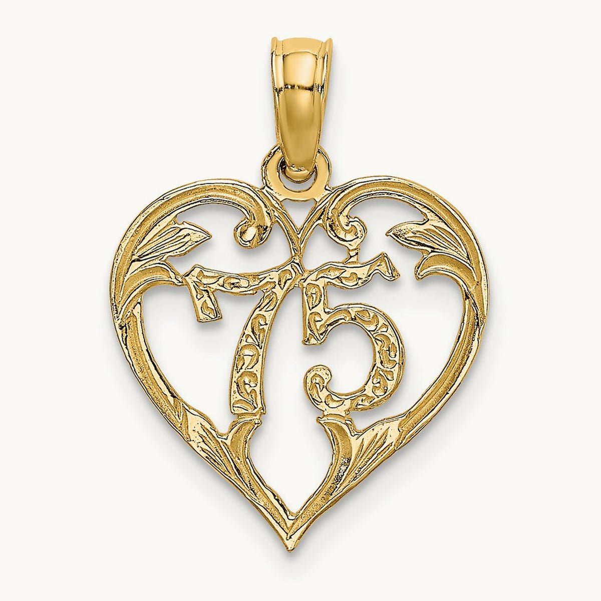 75 In Heart Charm, 14K