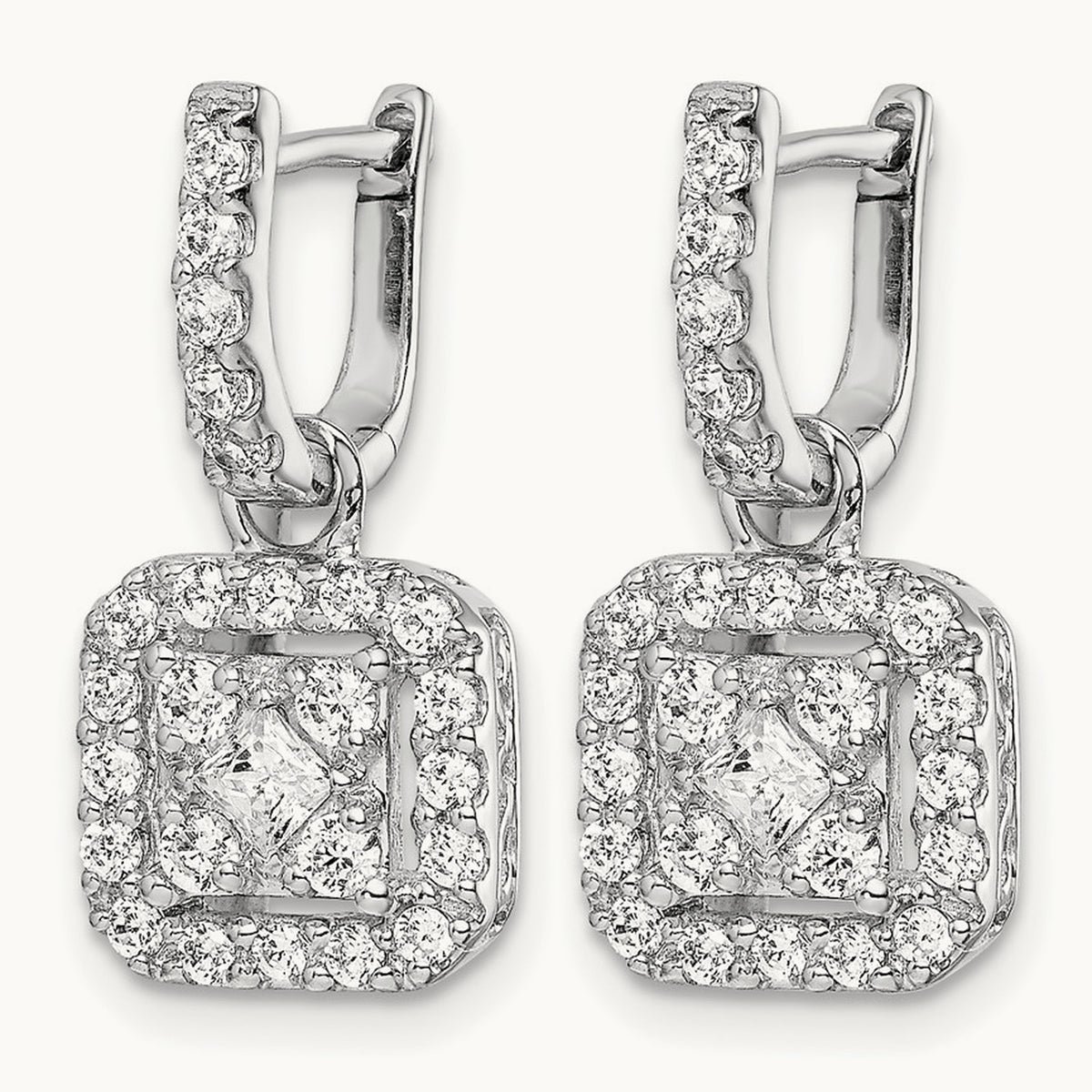 Diamond Hinged Earrings — photo set