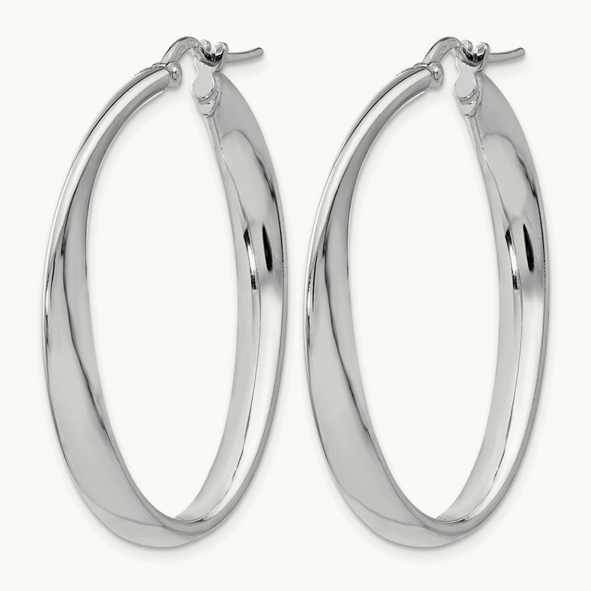 RH- Polished Twisted Oval Hoop Earrings — Leslie's — 36mm