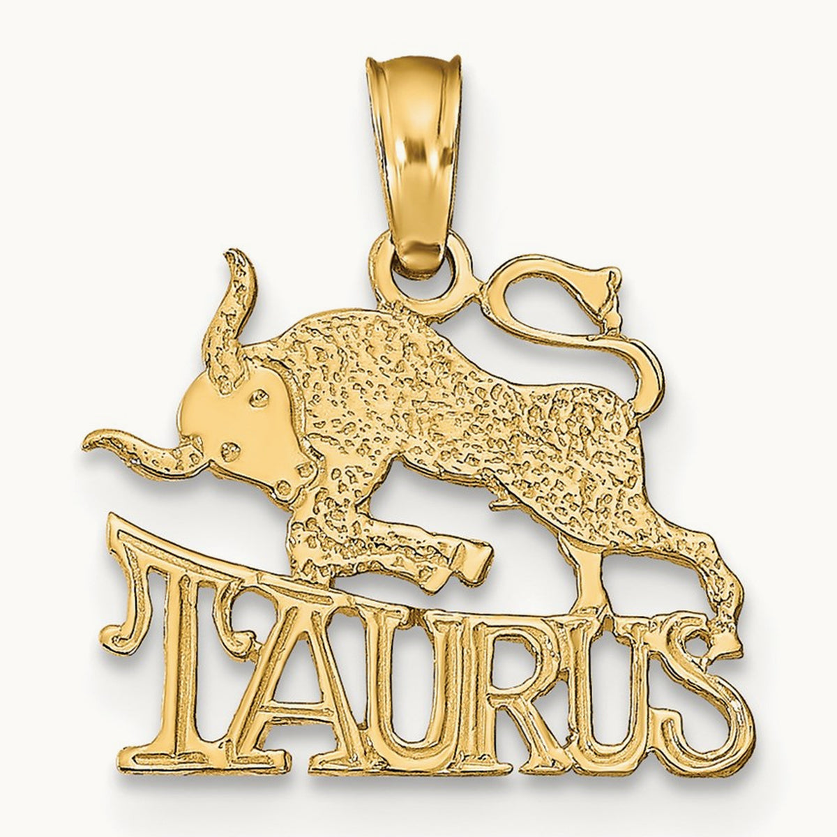 TAURUS Zodiac Charm — 14K Yellow Gold