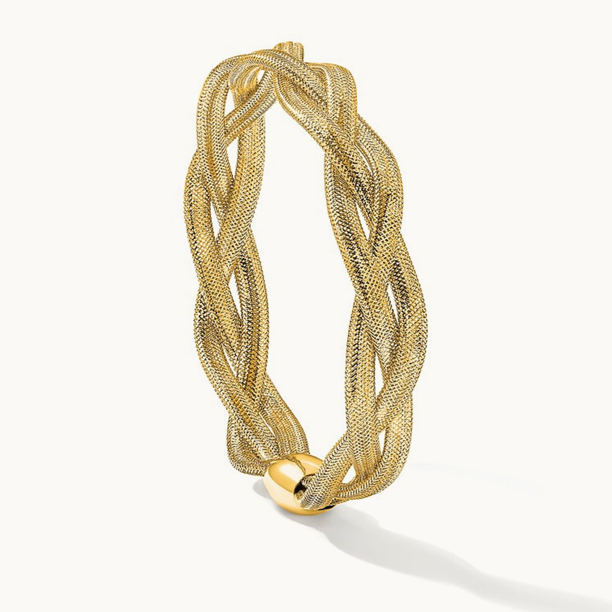 Stretch Bangle Bracelet — 14K Yellow Gold