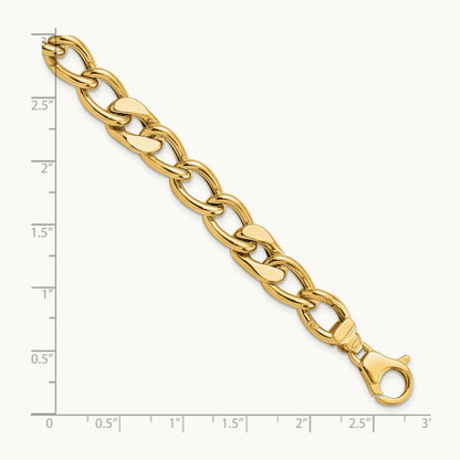 Polished Fancy Link Men's Bracelet — photo set