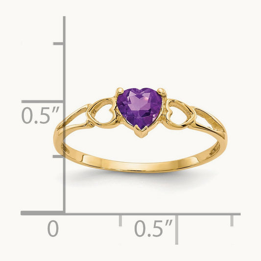 Amethyst Birthstone Ring, 14K