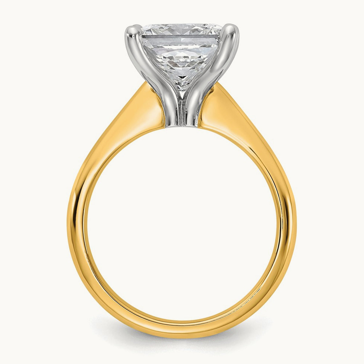 Princess 8X Ring, 4.00 ct tw Lab-Grown Diamond — 14K Two-Tone