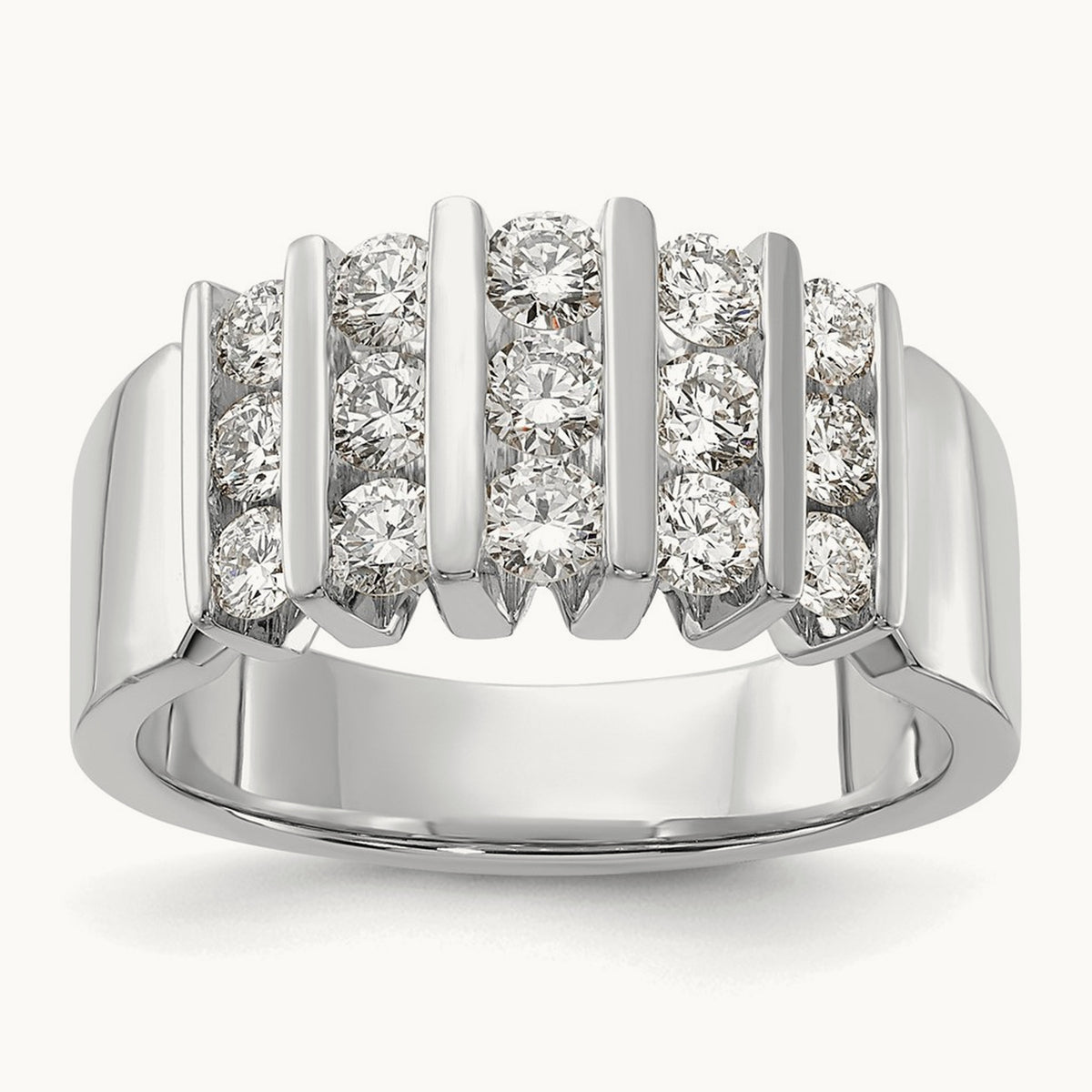 Fashion Band, 1.00-3.00 ct tw Lab-Grown Diamond — 1 ct, 14K White Gold