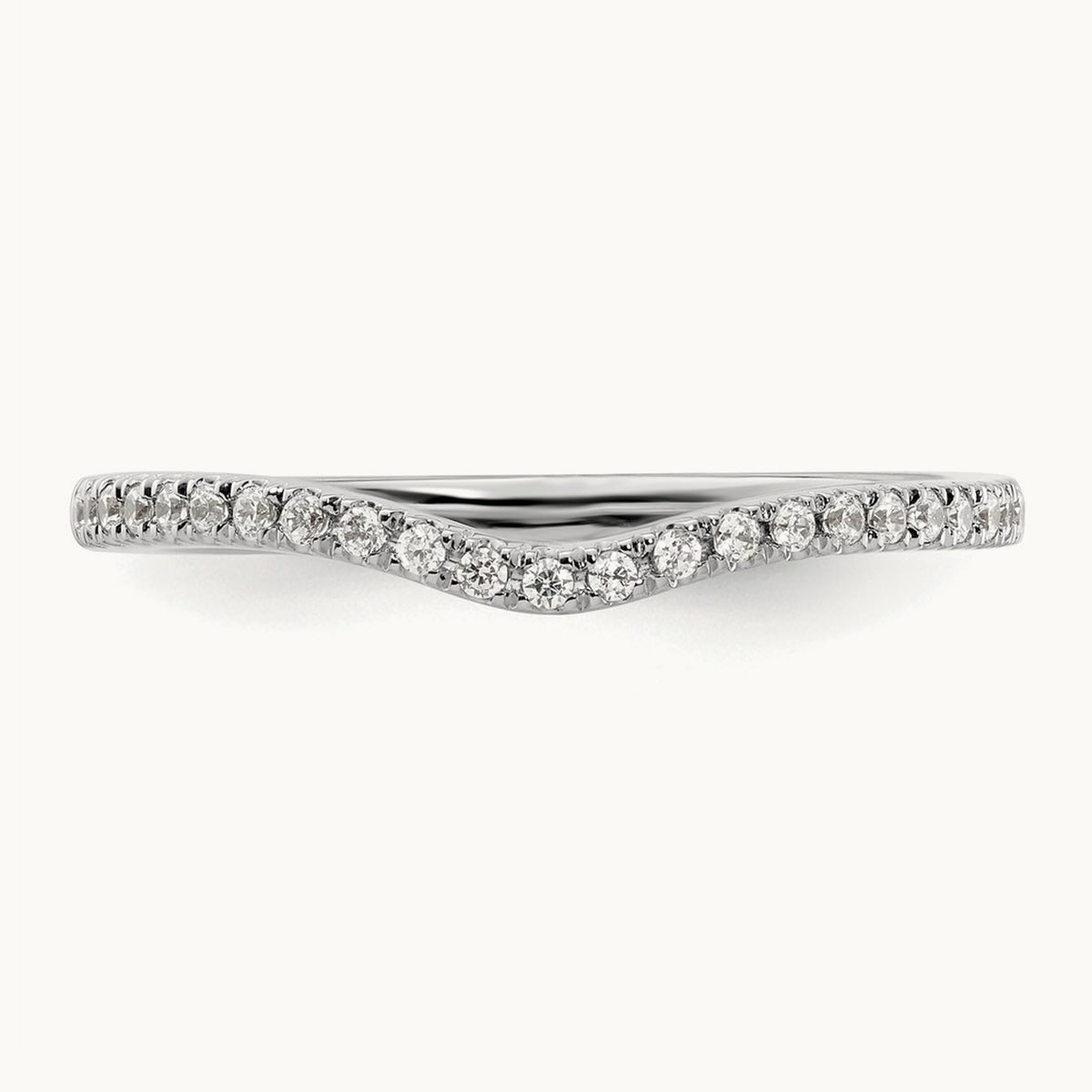Diamond Wedding Band, 14K White Gold