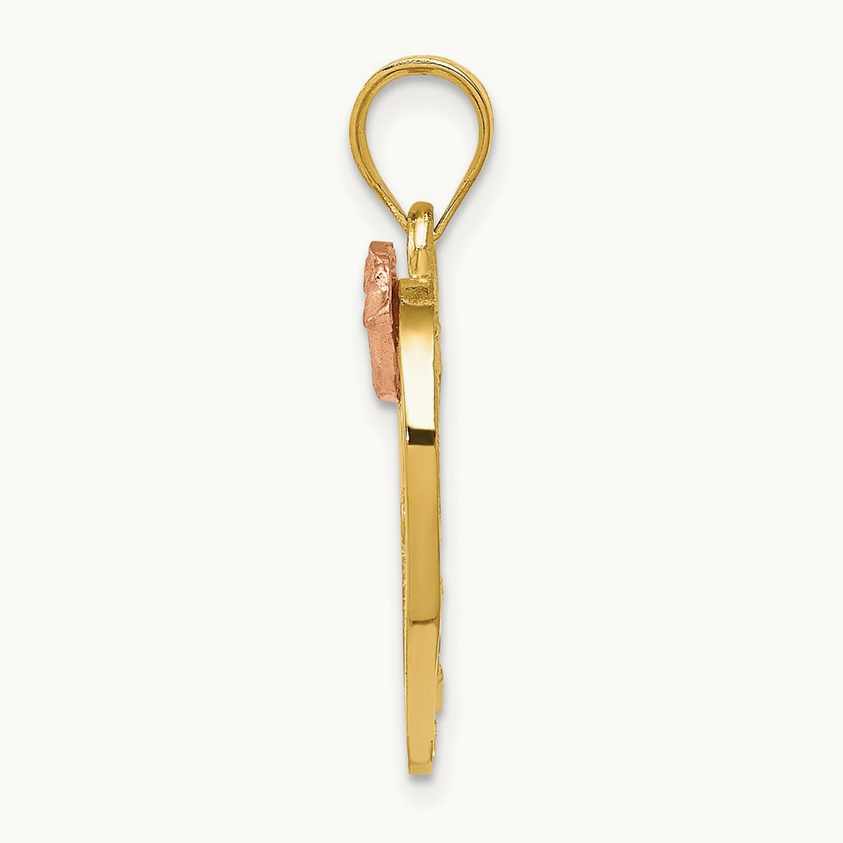 w/Rhodium Mom Charm, 14K Two-tone