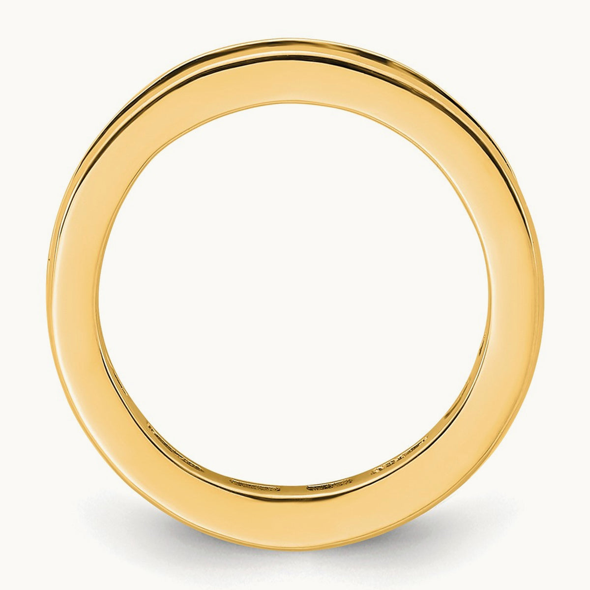 Polished Princess Channel Set Diamond Eternity Band, 1.00 ct tw, 14K Gold — 14K Yellow Gold