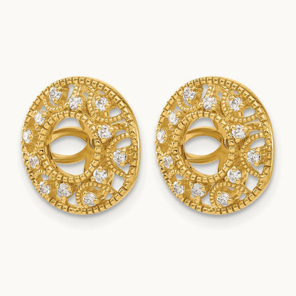 Diamond Earring Jackets — 14K Yellow Gold