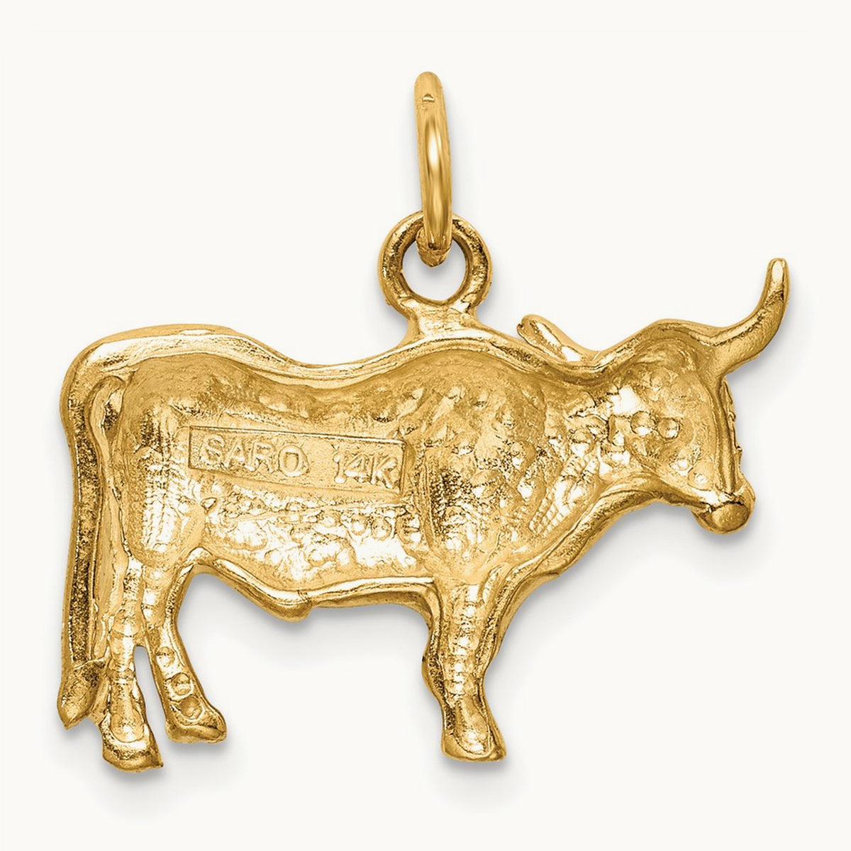 Steer Pendant, 14K