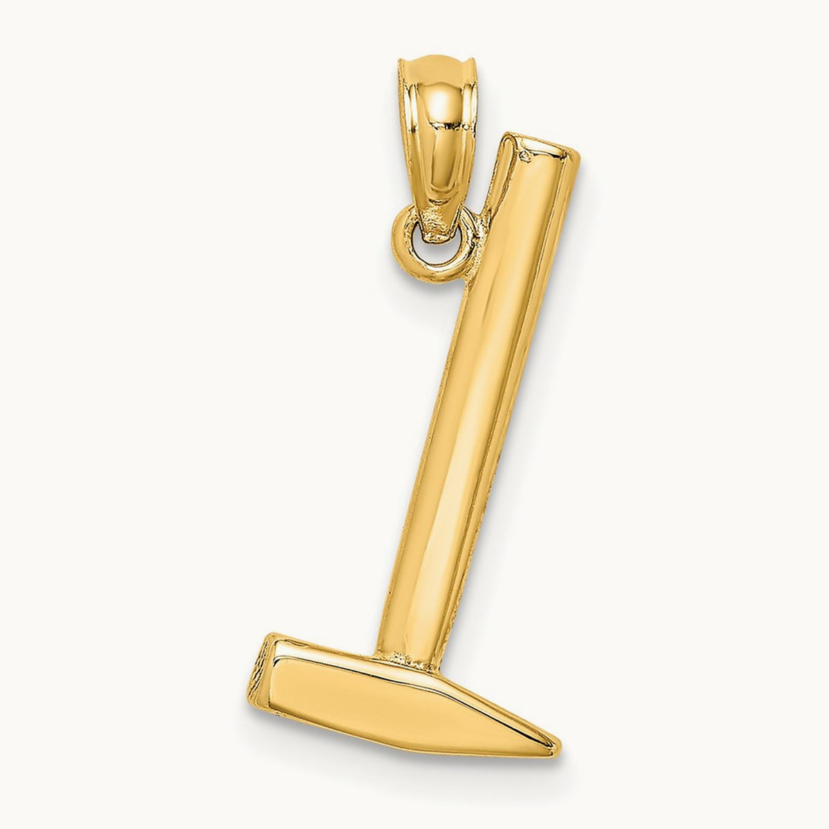 3-D Hammer Charm, 14K