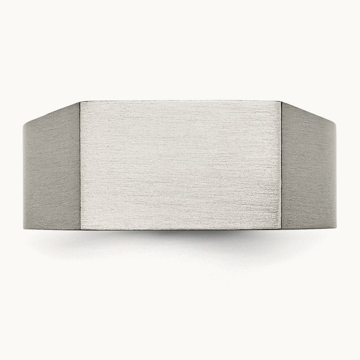 Brushed and Polished Signet Ring — photo set