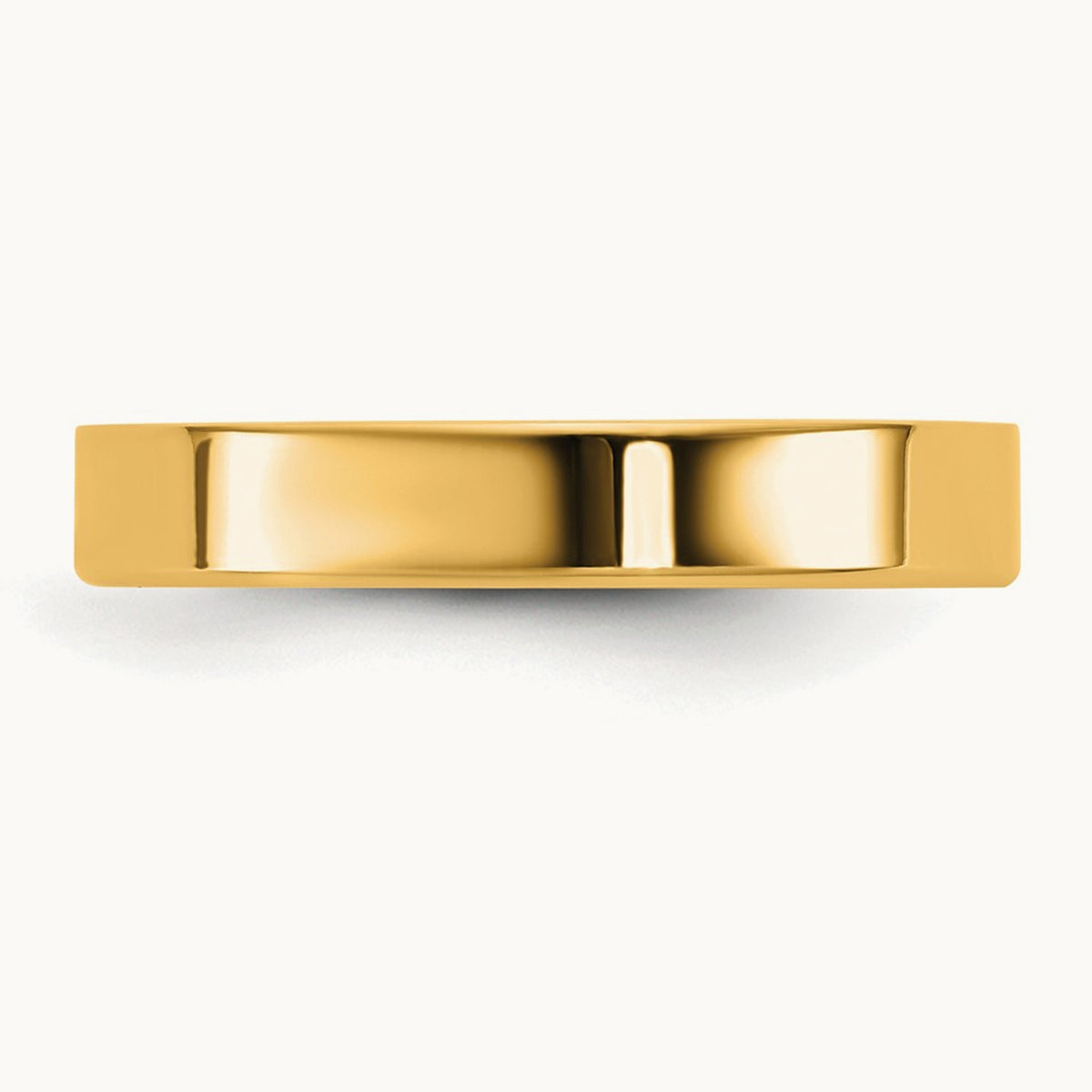 Lightweight Flat Band, 3.5mm, 10K Yellow Gold