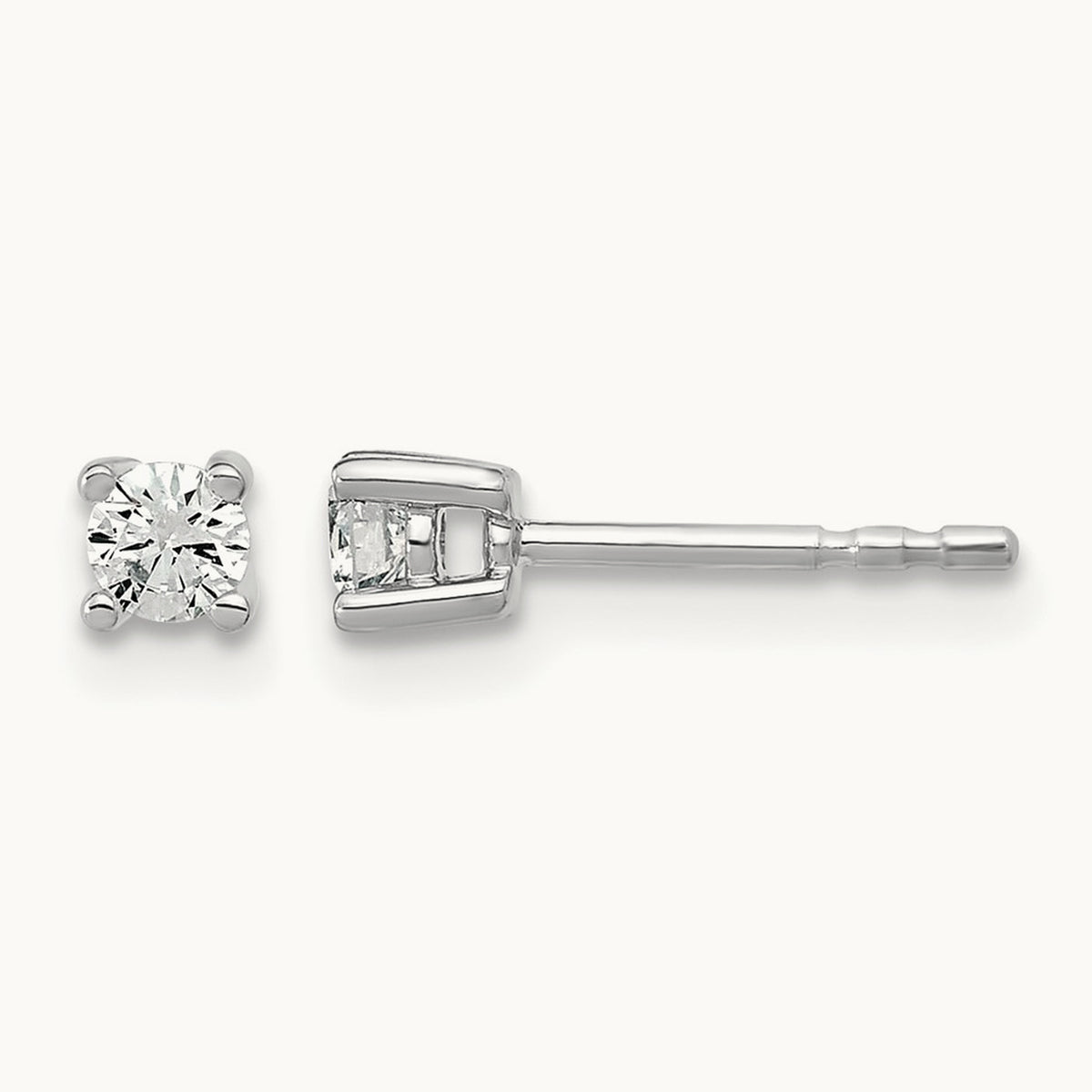 Round Heavyweight Stud Earrings, 0.10-7.00 ct tw Lab-Grown Diamond — 1/5 ct, 14K White Gold