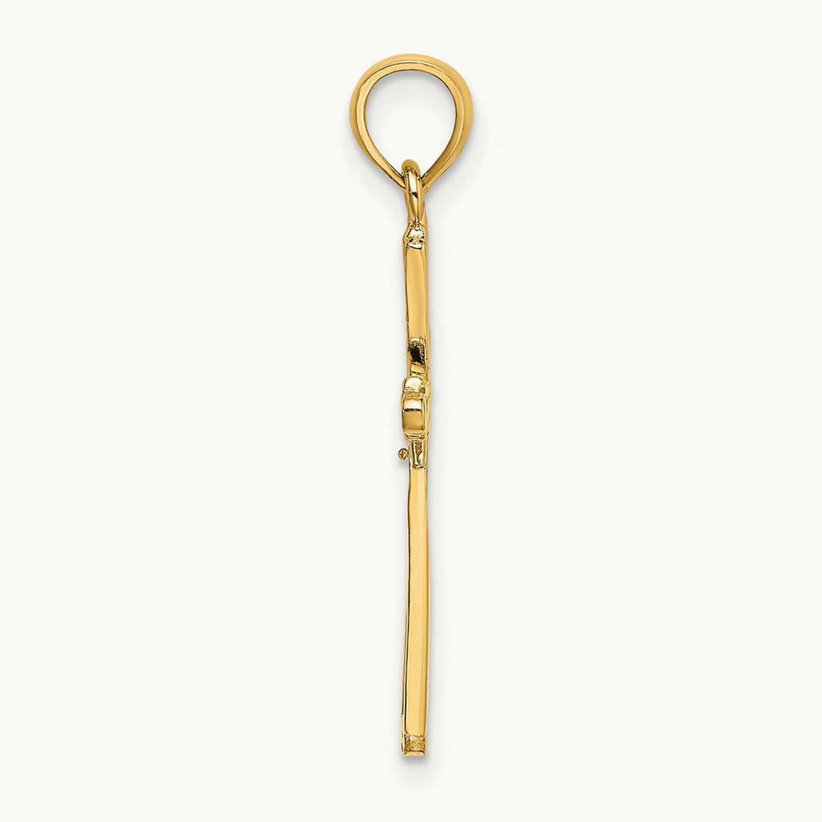 Polished with X Center Cross Charm — 21.47mm