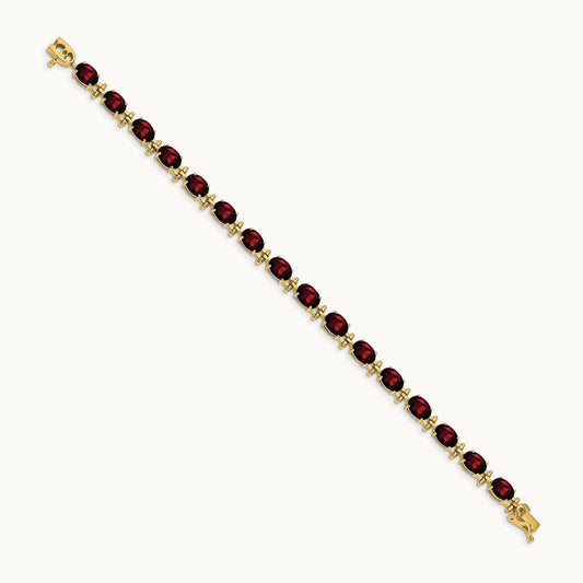 Garnet Bracelet, 14K