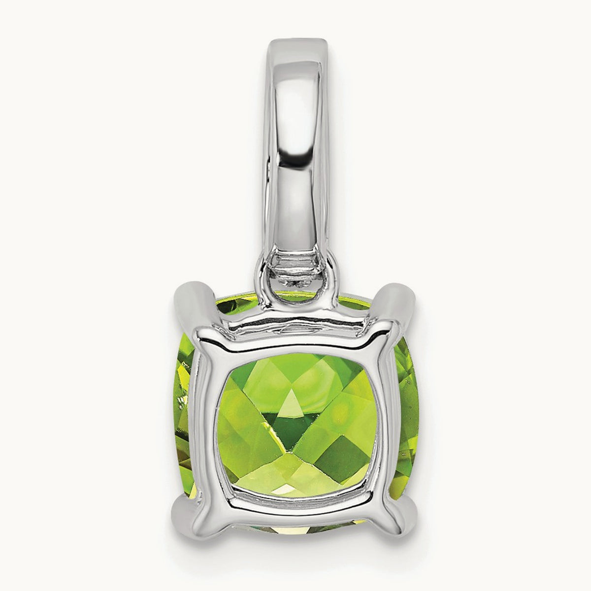 Cushion Peridot and Diamond Pendant — photo set