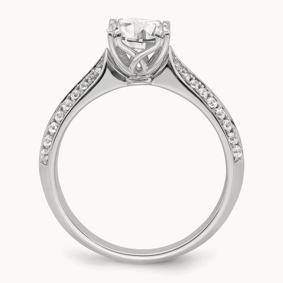 Round Semi-Mount Engagement Ring — 1 ct, 7