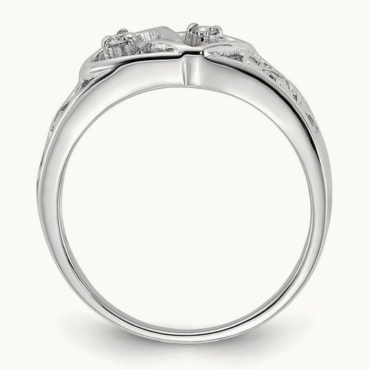 AA Diamond heart ring, 14K White Gold