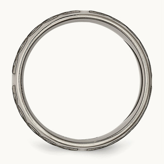 Polished Celtic Laser Design Band — photo set