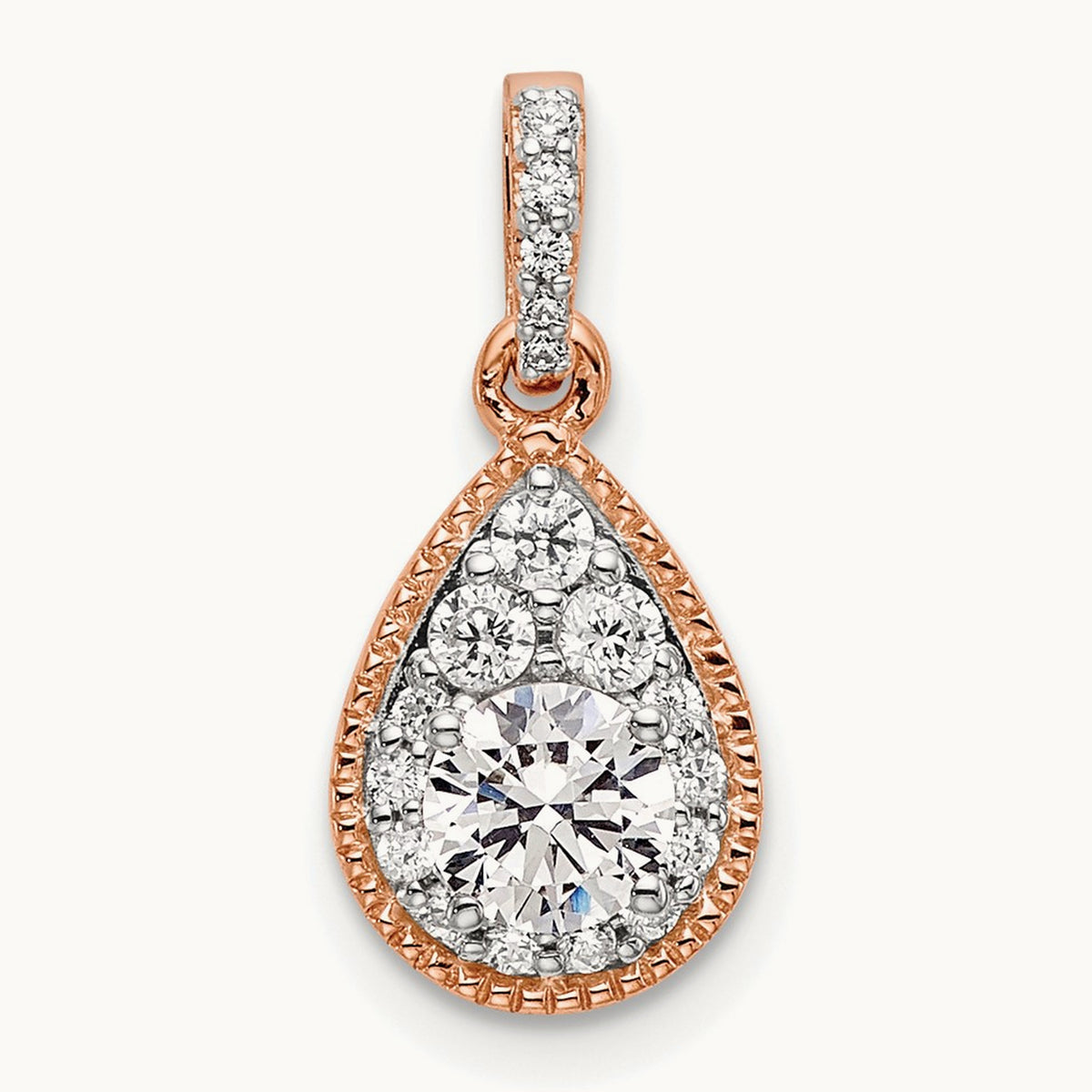 Teardrop Dangle Pendant, 0.50 ct tw Lab-Grown Diamond