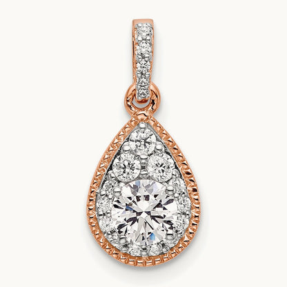 Teardrop Dangle Pendant, 0.50 ct tw Lab-Grown Diamond