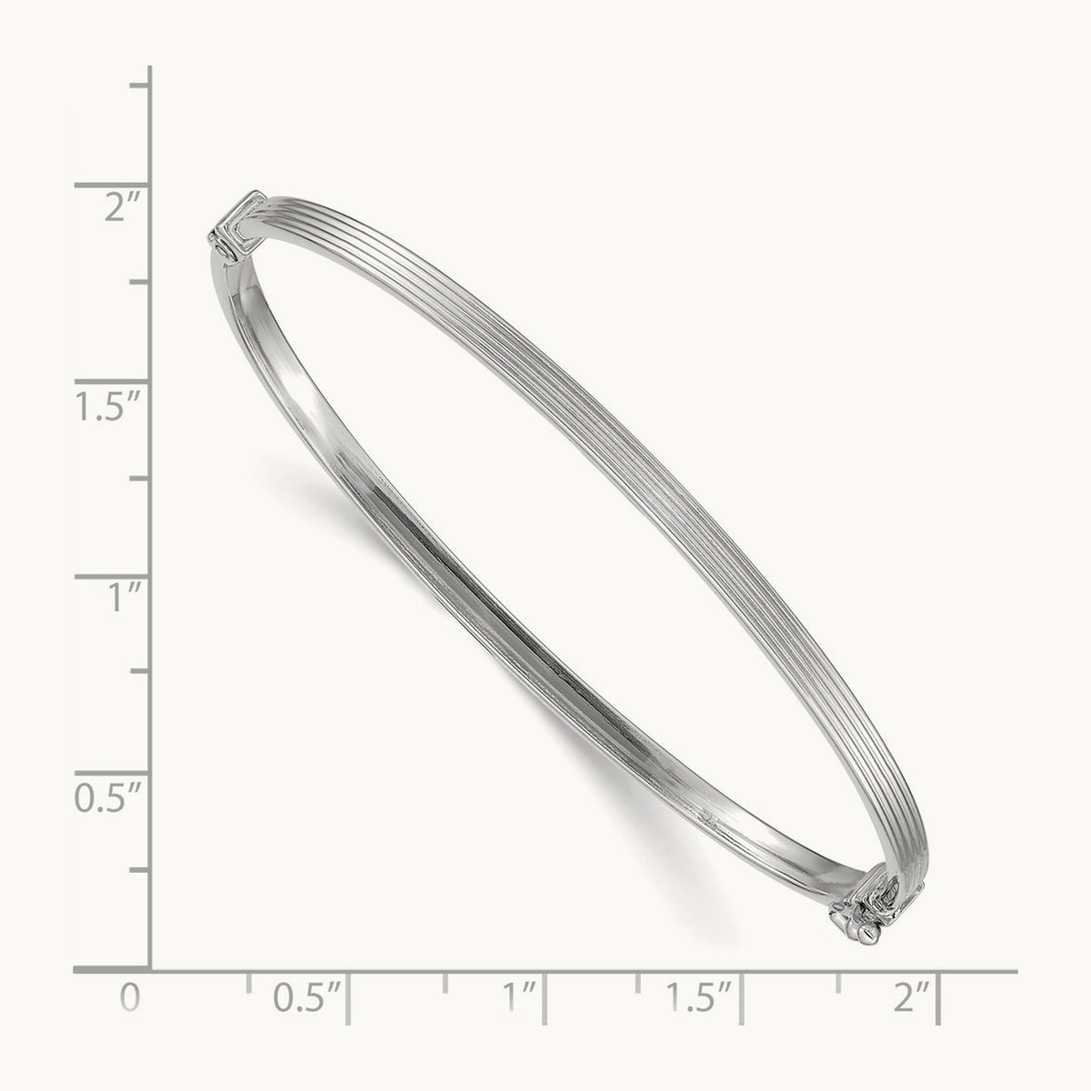 Polished Textured Hinged Bangle Bracelet — photo set