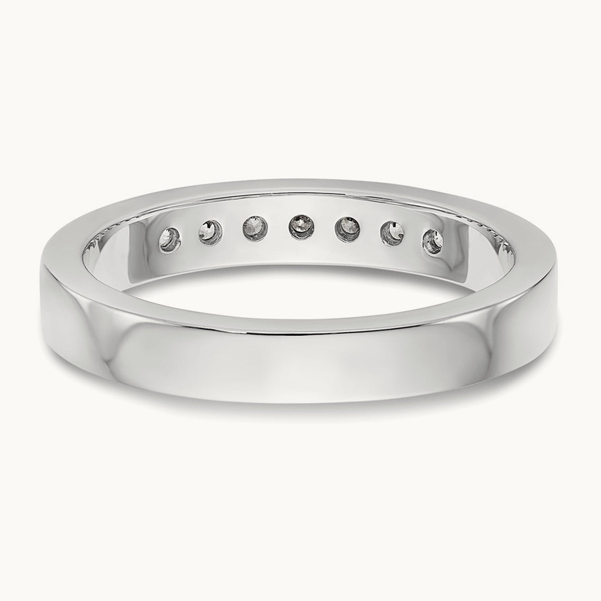7- Stone Closed Channel Band Mounting, 2.1mm, 14K White Gold